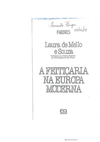 a feitiçaria na europa moderna