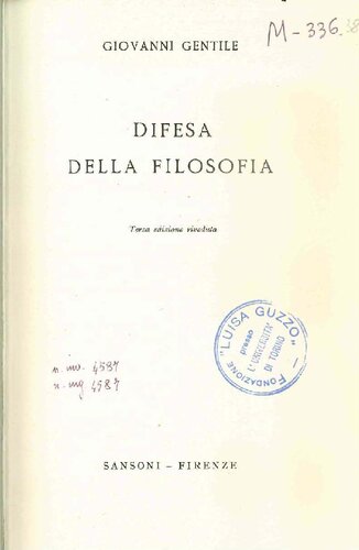 Difesa della filosofia