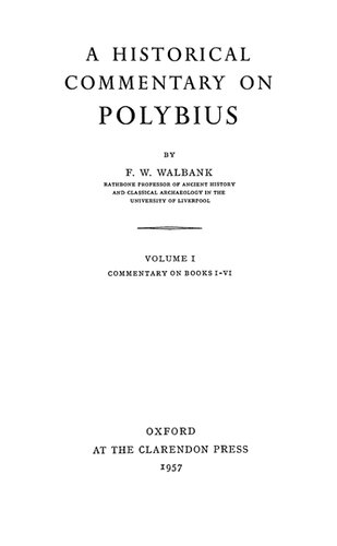 A Historical Commentary on Polybius, Vol. 1-3