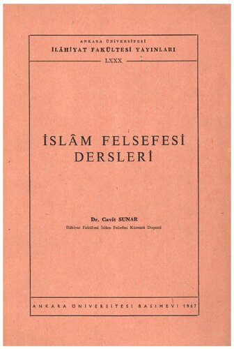 İslâm Felsefesi Dersleri