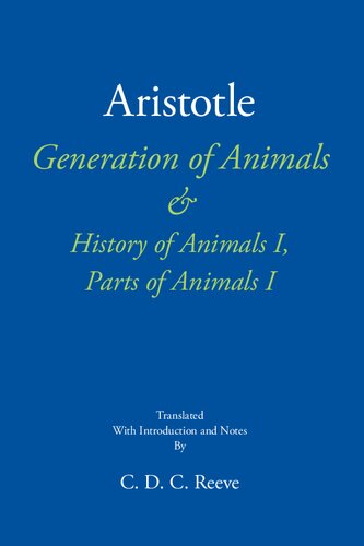 Generation of Animals and History of Animals I, Parts of Animals