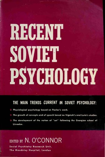 Recent Soviet Psychology