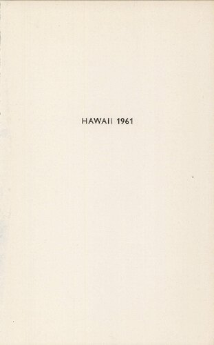 Hawaii 1961