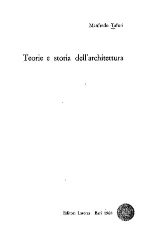 Teorie e storia dell'architettura