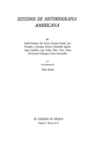 Estudios de Historiografía Americana