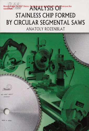 Analysis of stainless chip [Текст] : formed circular segmental saws