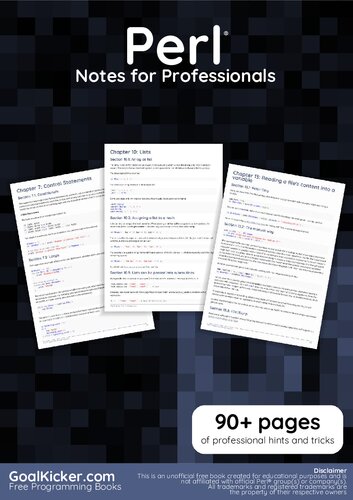 Perl® Notes for Professionals book