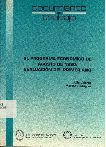 El programa económico de agosto de 1990: evaluación del primer año