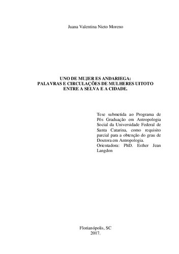 Uno de mujer es andariega: Palavras e circulaÇÕes de mulheres Uitoto (Huitoto) entre a selva e a cidade