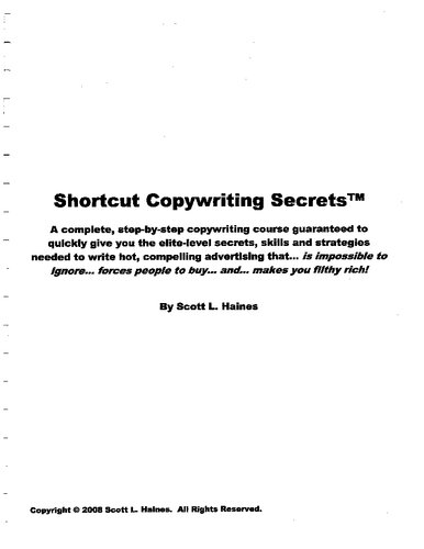 Shortcut Copywriting Secrets