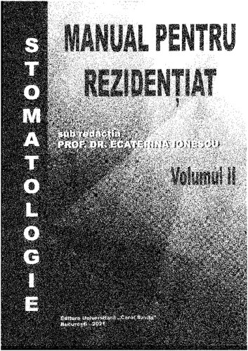 MANUAL PENTRU REZIDENTIAT - STOMATOLOGIE