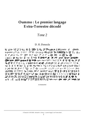 Oummo. Le premier langage extra-terrestre décodé tome 2