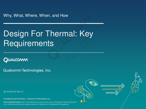 Design For Thermal: Key Requirements