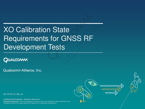 XO Calibration State Requirements for GNSS RF Development Tests