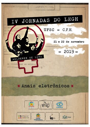 IV Jornadas do Laboratório de Estudos de Gênero e História (LEGH): anais eletrônicos