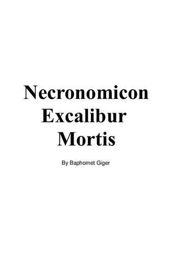 Necronomicon Excalibur Mortis