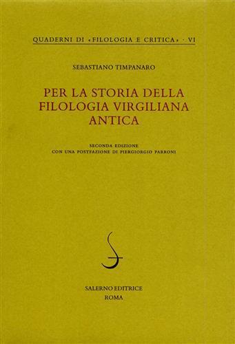 Per la storia della filologia virgiliana antica