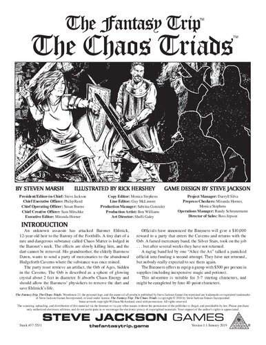 The Fantasy Trip. The Chaos Triads