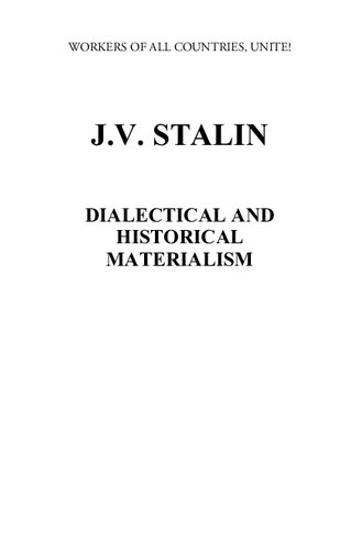 Dialectical and Historical Materialism