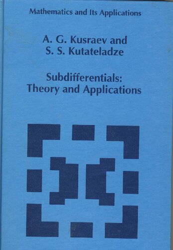 Subdifferentials: Theory and Applications