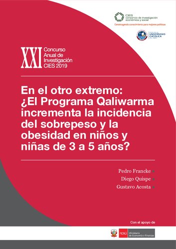 En el otro extremo: ¿El Programa Qaliwarma (Perú) incrementa la incidencia del sobrepeso y la obesidad en niños y niñas de 3 a 5 años?