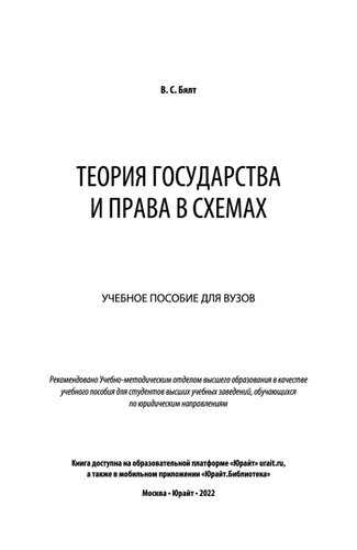 Теория государства и права в схемах