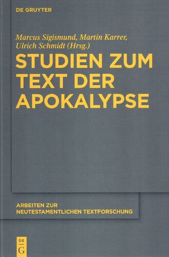 Studien zum Text der Apokalypse