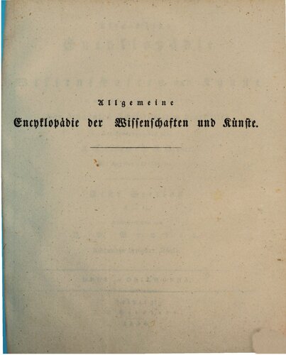 Allgemeine Encyclopädie der Wissenschaften und Künste in alphabetischer Folge / Drus bis Dziewonna