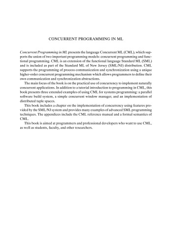 Concurrent Programming in ML