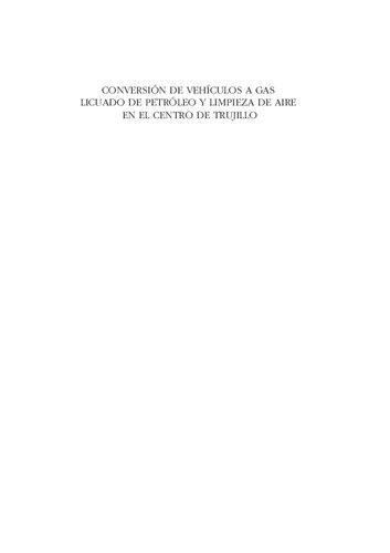 Conversión de vehículos a gas licuado de petróleo y limpieza de aire en el centro de Trujillo