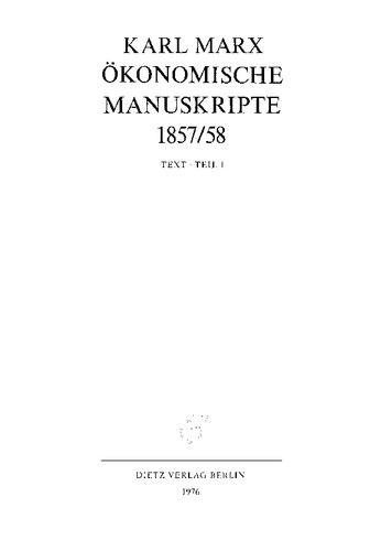 Ökonomische Manuskripte 1857/58