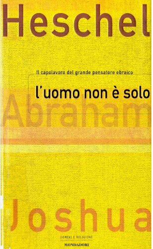 L'uomo non è solo. Una filosofia della religione