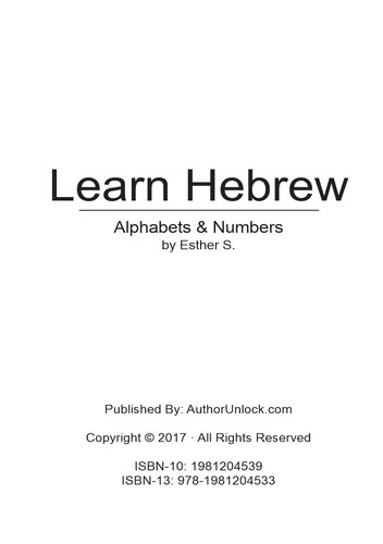 Learn Hebrew Alphabets & Numbers