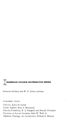 Algebraic Topology, An Introduction