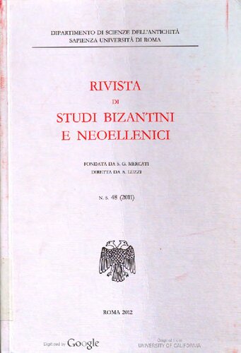 Rivista di studi bizantini e neoellenici