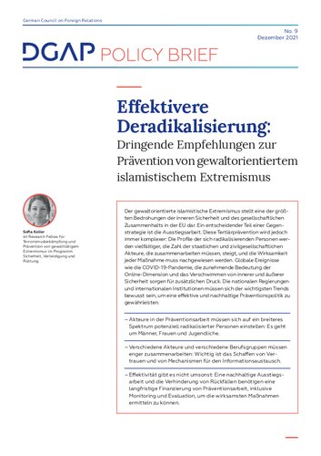 Effektivere Deradikalisierung: Dringende Empfehlungen zur Prävention von gewaltorientiertem islamistischem Extremismus