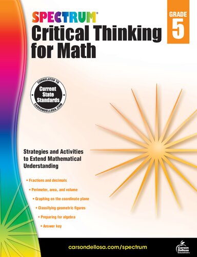 Spectrum Critical Thinking for Math, Grade 5