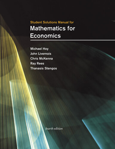 Student Solutions Manual for Mathematics for Economics, fourth edition