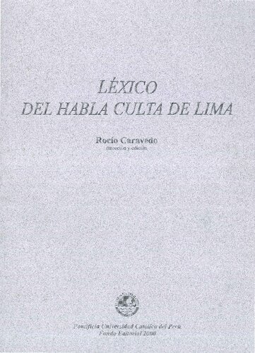 Léxico del habla culta de Lima