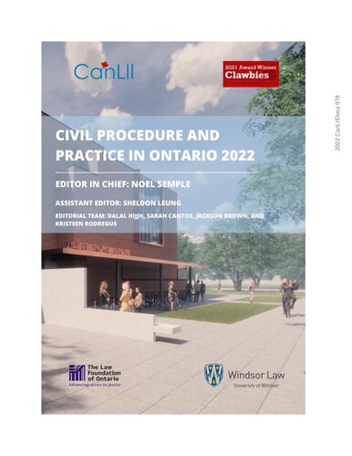 Civil Procedure and Practice in Ontario, 2nd ed