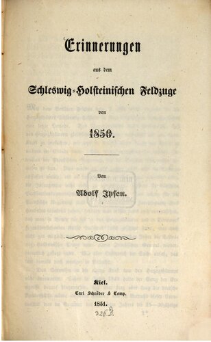 Erinnerungen aus dem schleswig-holsteinischen Feldzuge von 1850