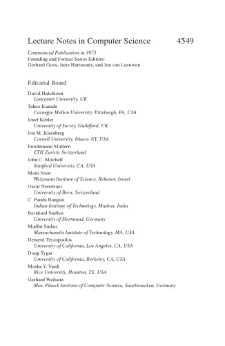 Distributed Computing in Sensor Systems: Third IEEE International Conference, DCOSS 2007, Santa Fe, NM, USA, June 18-20, 2007. Proceedings