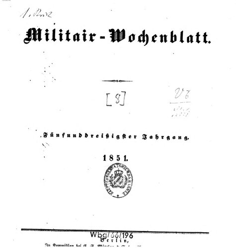 Militär-Wochenblatt