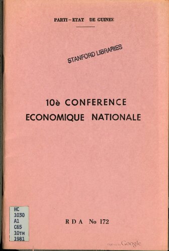 10è conférence économique nationale