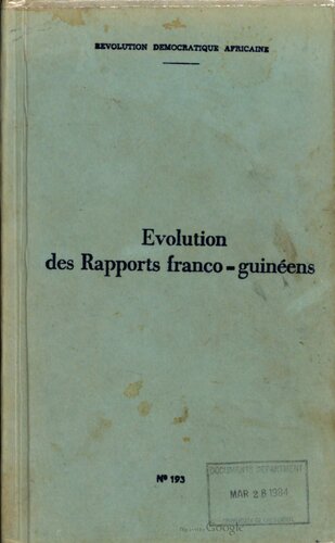 Evolution des rapports franco-guinéens