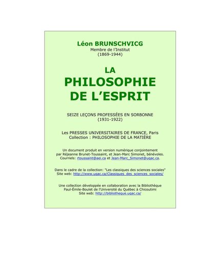 La philosophie de l'esprit