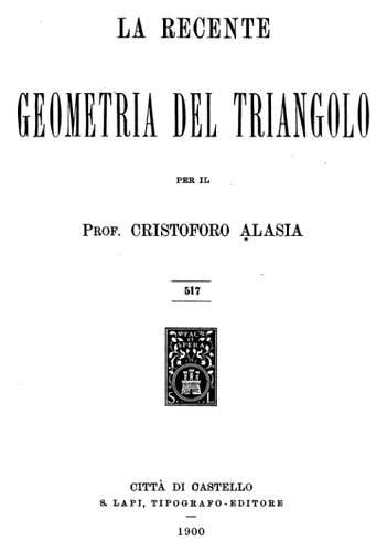 La recente Geometria del Triangolo