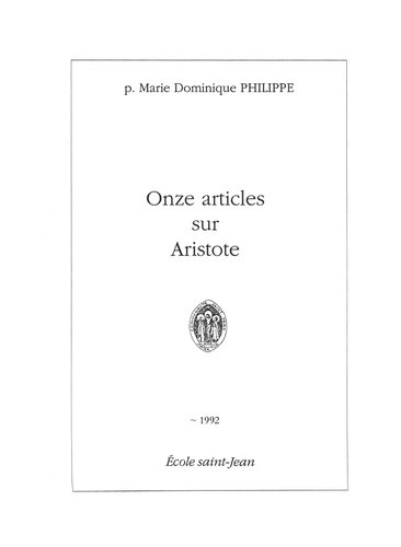 Onze articles sur Aristote