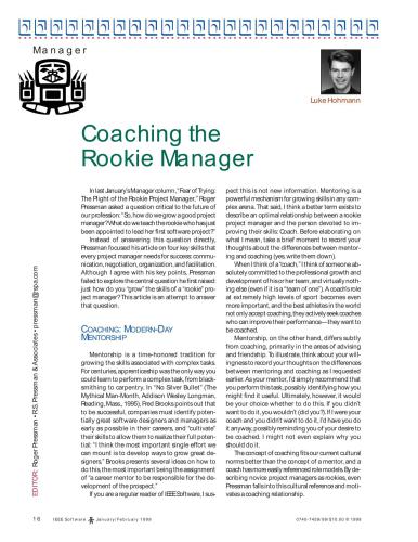 IEEE Software (January/February 1999)