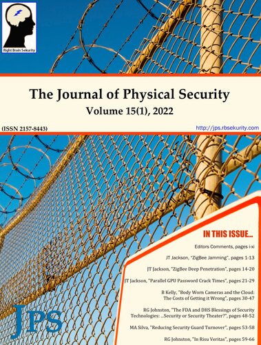 The Journal of Physical Security Volume 15 Issue 1 - JPS 15(1)